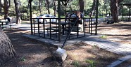 Kaş ta bir park tahrip edildi