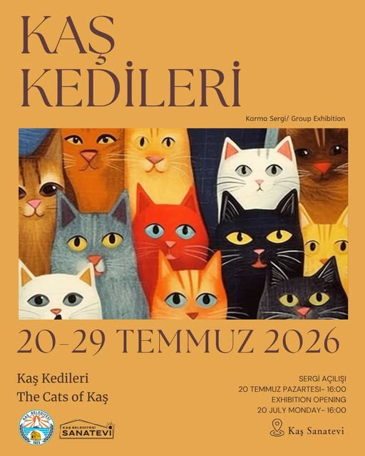Kaş Kedileri” Karma Sergisi, sanatseverlerle buluşuyor